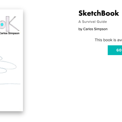 Rich result on Google when search for "Carlos Simpson books, sketchnook